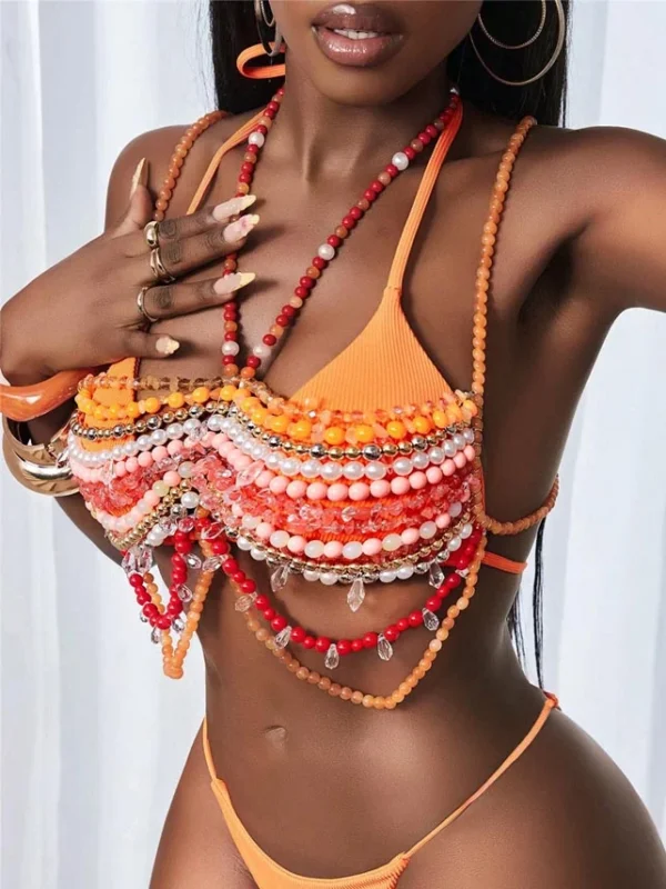 beaded-bra-tropical-style-2 Girl wear jewelry beaded bra