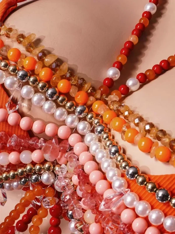 beaded-bra-tropical-style-4 Girl wear jewelry beaded bra