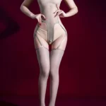 sexy-bodystocking-high-slit-suspender-stocking-12 women's sexy high-slit bodystocking with detachable suspender garter straps sheer bodysuit lingerie