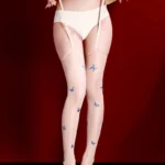 sexy-garter-stocking-suspender-butterflies-stockings-2 women's cute suspender seamless sheer stockings with butterflies pattern hosiery lingerie set