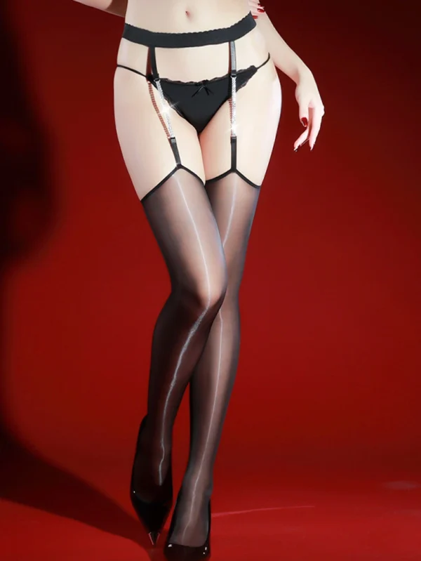 sexy-garter-stocking-suspender-diamond-stockings-1 women's sexy suspender stockings with diamond garter belt and seamless mesh hosiery lingerie set