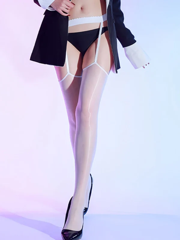 sexy-garter-stockings-bedroom-roleplay-accessory-8 bubbleoo sexy women garter sheer stockings for cosplay and daily outfit