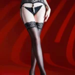 sexy-garter-stockings-pearl-string-stockings-1 bubbleoo sexy women lace-top garter stockings with pearl string for cosplay and daily outfit