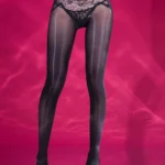 sexy-stockings-cute-crotchless-pantyhose-1 Cute black crotchless pantyhose sexy open-crotch hosiery with bowknot design for women