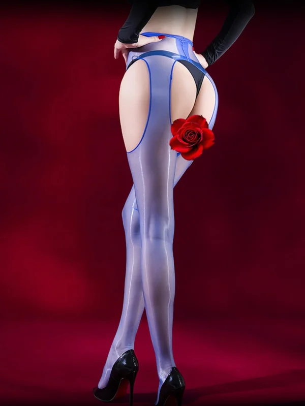 sexy-stockings-hollow-open-crotch-pantyhose-10 Hollow-out pantyhose with open-crotch design sexy cutout tights with crotchless feature