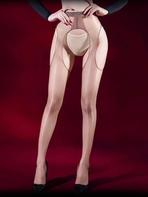 sexy-stockings-hollow-open-crotch-pantyhose-8 Hollow-out pantyhose with open-crotch design sexy cutout tights with crotchless feature