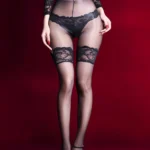 sexy-stockings-with-lace-waist-pantyhose-3 women's sexy lace waist pantyhose high-waist sheer tights with floral lace pattern hosiery