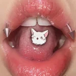 body-jeweller-cat-tongue-stud-1 Cute white cat tongue stud piercing