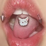 body-jeweller-cat-tongue-stud-2 Cute white cat tongue stud piercing