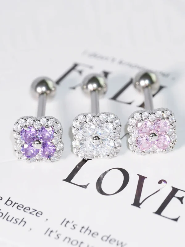 body-jeweller-flower-tongue-stud-3 Body Jewellery Flower Tongue Stud L138