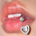 body-jeweller-heart-lip-piercing-rings-2 Bubbleoo cute heart lip piercing rings with gems