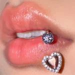 body-jeweller-heart-lip-piercing-rings-3 Bubbleoo cute heart lip piercing rings with gems