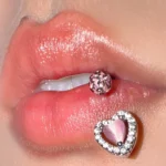 body-jeweller-heart-lip-piercing-rings-4 Bubbleoo cute heart lip piercing rings with gems