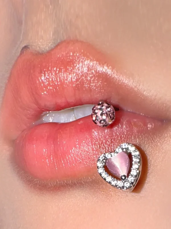 body-jeweller-heart-lip-piercing-rings-4 Bubbleoo cute heart lip piercing rings with gems