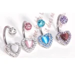 body-jeweller-heart-lip-piercing-rings-5 Bubbleoo cute heart lip piercing rings with gems