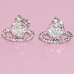 body-jeweller-planet-piercing-stud-2 Silver sparkling diamond planet ring design piercing stud