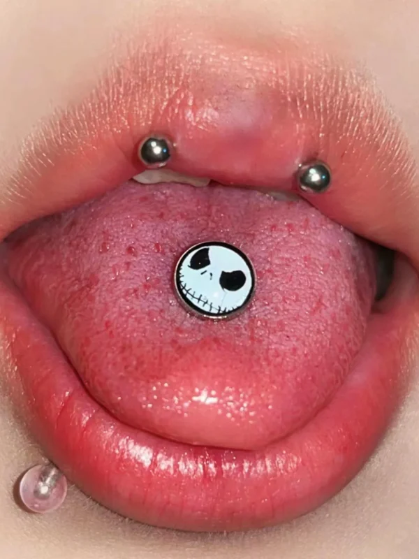 body-jeweller-skeleton-tongue-stud-1 Cute black skeleton tongue stud piercing | Bubbleoo