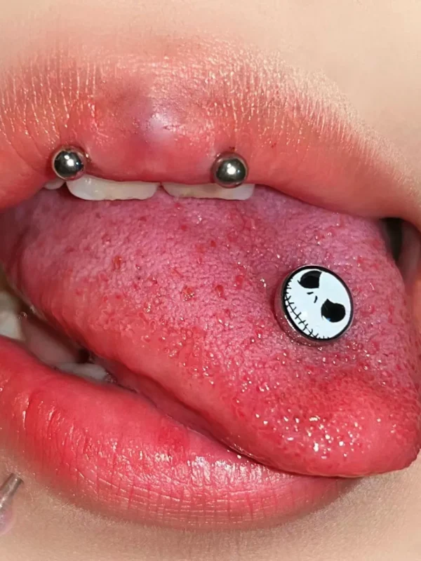 body-jeweller-skeleton-tongue-stud-2 Cute black skeleton tongue stud piercing | Bubbleoo