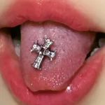 body-jewellery-cross-tongue-stud-1 Body Jewellery Cross Tongue Stud L118